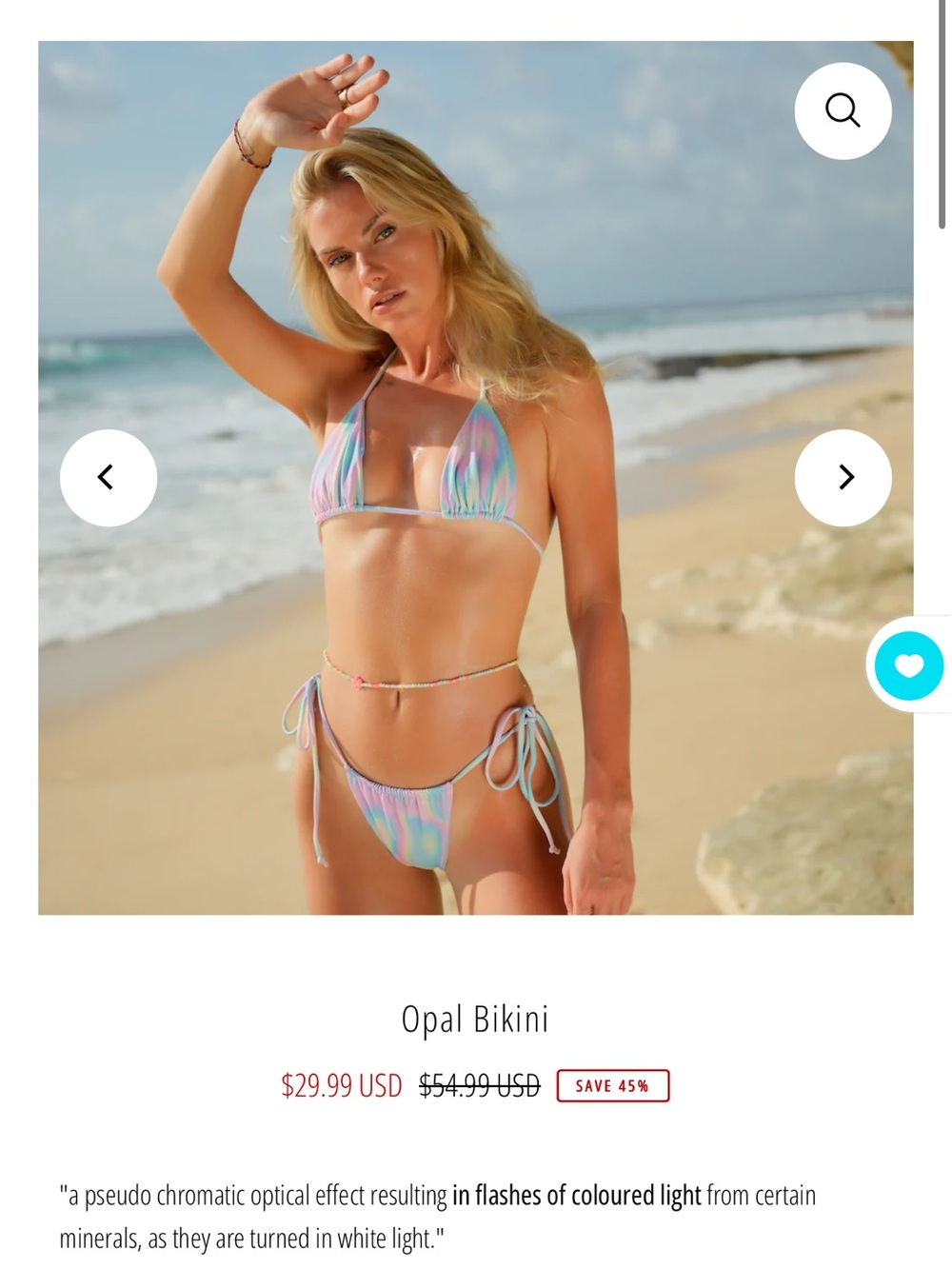 Andi Bagus Pastel Rainbow Tie-Dye Triangle String Bikini - Picture 5 of 6